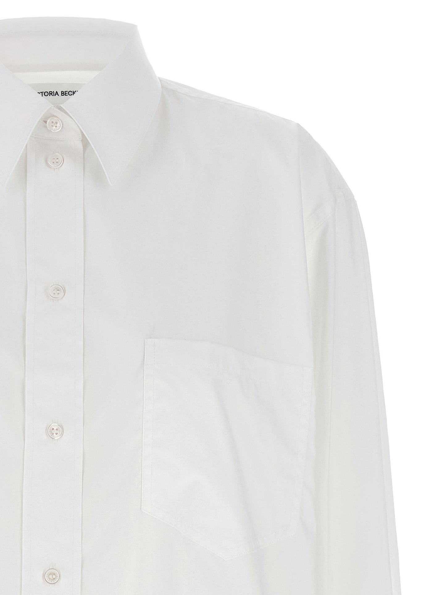 Cropped shirt with logo embroidery Shirt, blouse