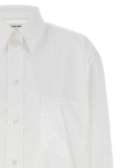 Cropped shirt with logo embroidery Shirt, blouse