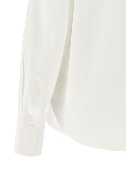 Cropped shirt with logo embroidery Shirt, blouse