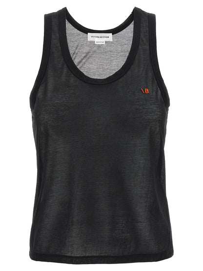 Logo embroidery tank top Tops