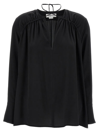 'Gather Detail Tie' blouse Shirt, blouse