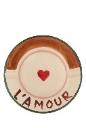 Lrnce Ceramic plate "l'amour ashtray"