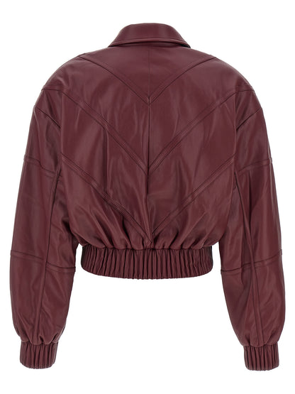 Leather effect bomber jacket Down jacket, Parka, Casual jackets