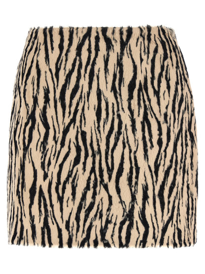 'Printed Faux Fur' skirt Skirts