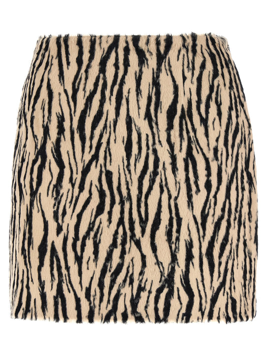 'Printed Faux Fur' skirt Skirts