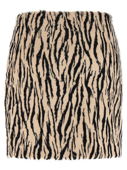 'Printed Faux Fur' skirt Skirts