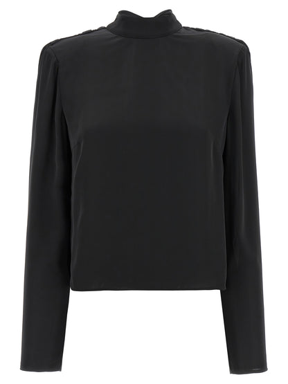 'Satin Drapy Back' top Tops