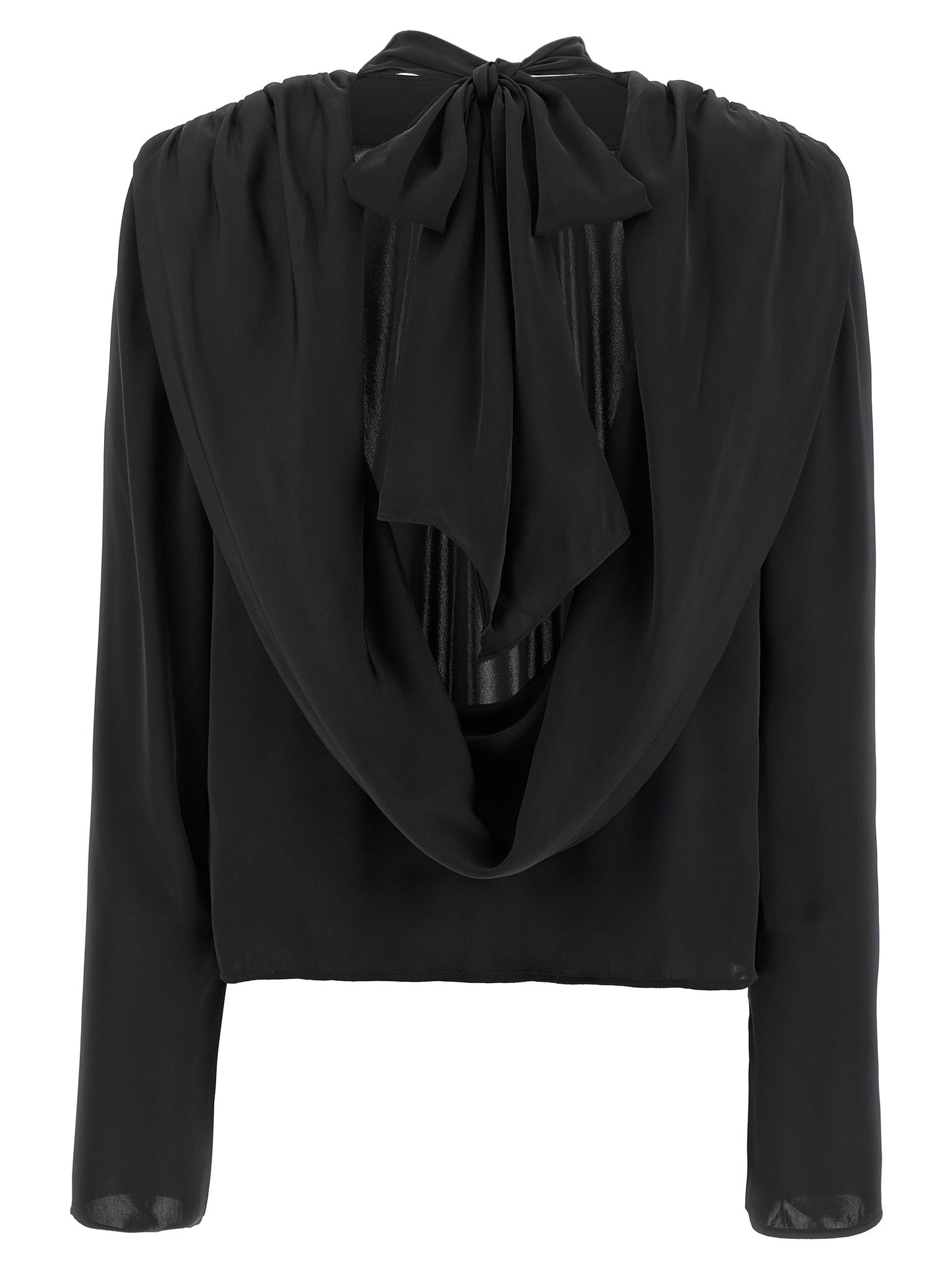 'Satin Drapy Back' top Tops