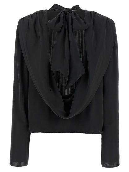 'Satin Drapy Back' top Tops