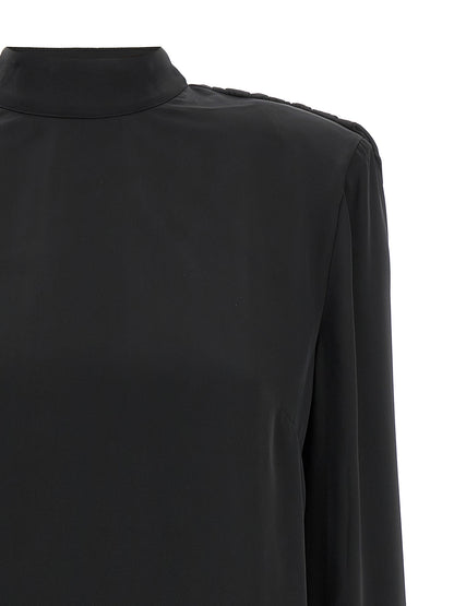 'Satin Drapy Back' top Tops
