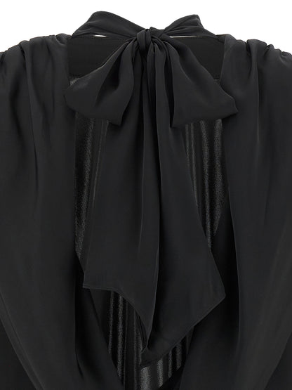 'Satin Drapy Back' top Tops