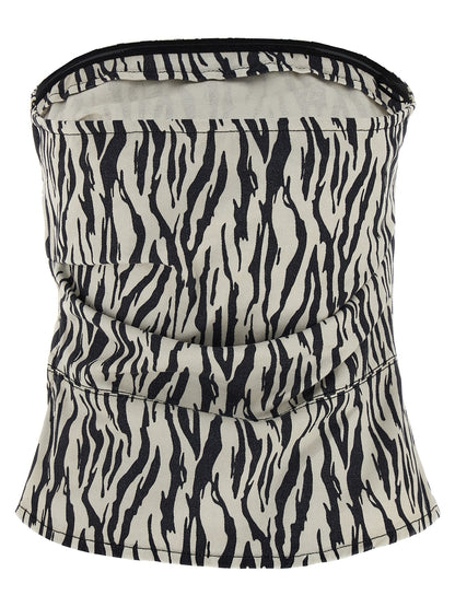 'Printed Denim' top Tops