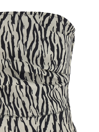 'Printed Denim' top Tops
