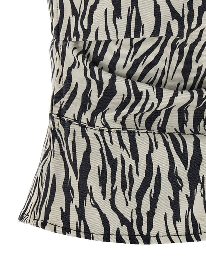 'Printed Denim' top Tops