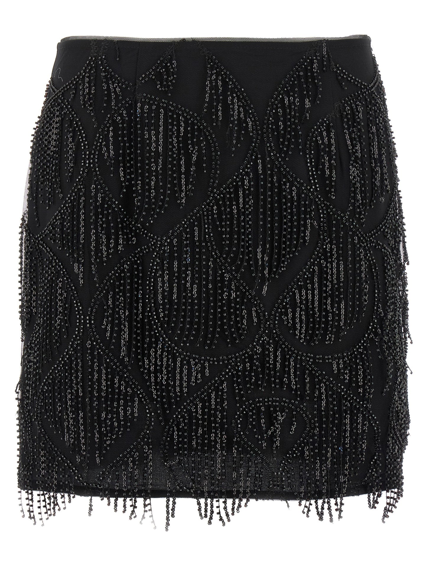 Beaded fringed skirt Skirts