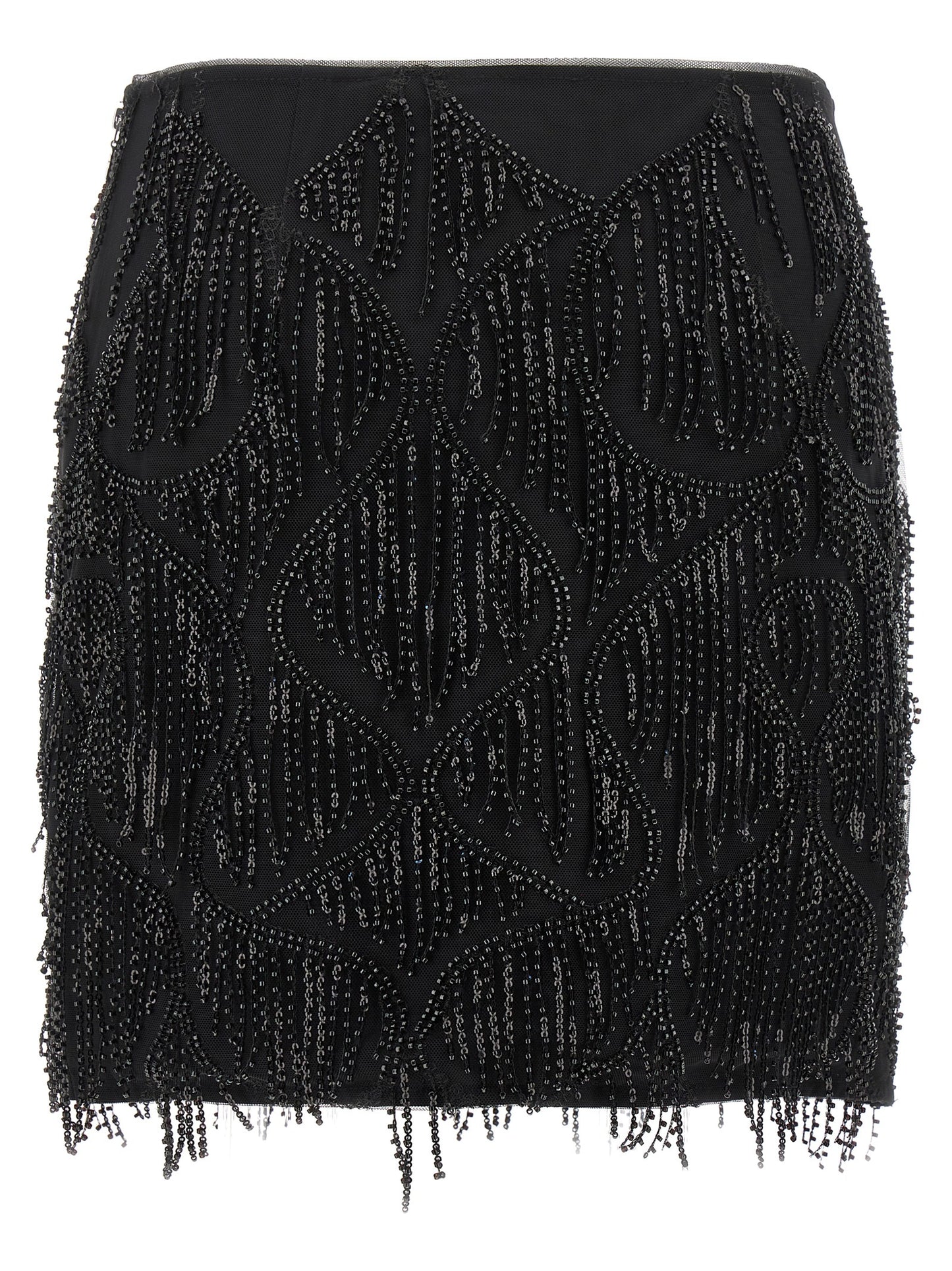 Beaded fringed skirt Skirts
