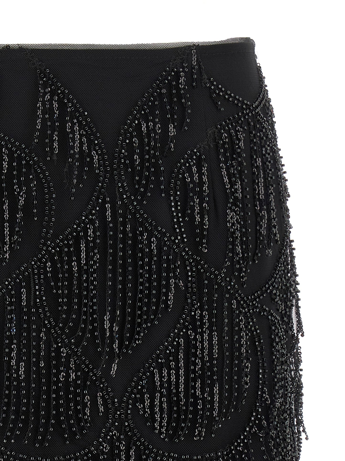 Beaded fringed skirt Skirts
