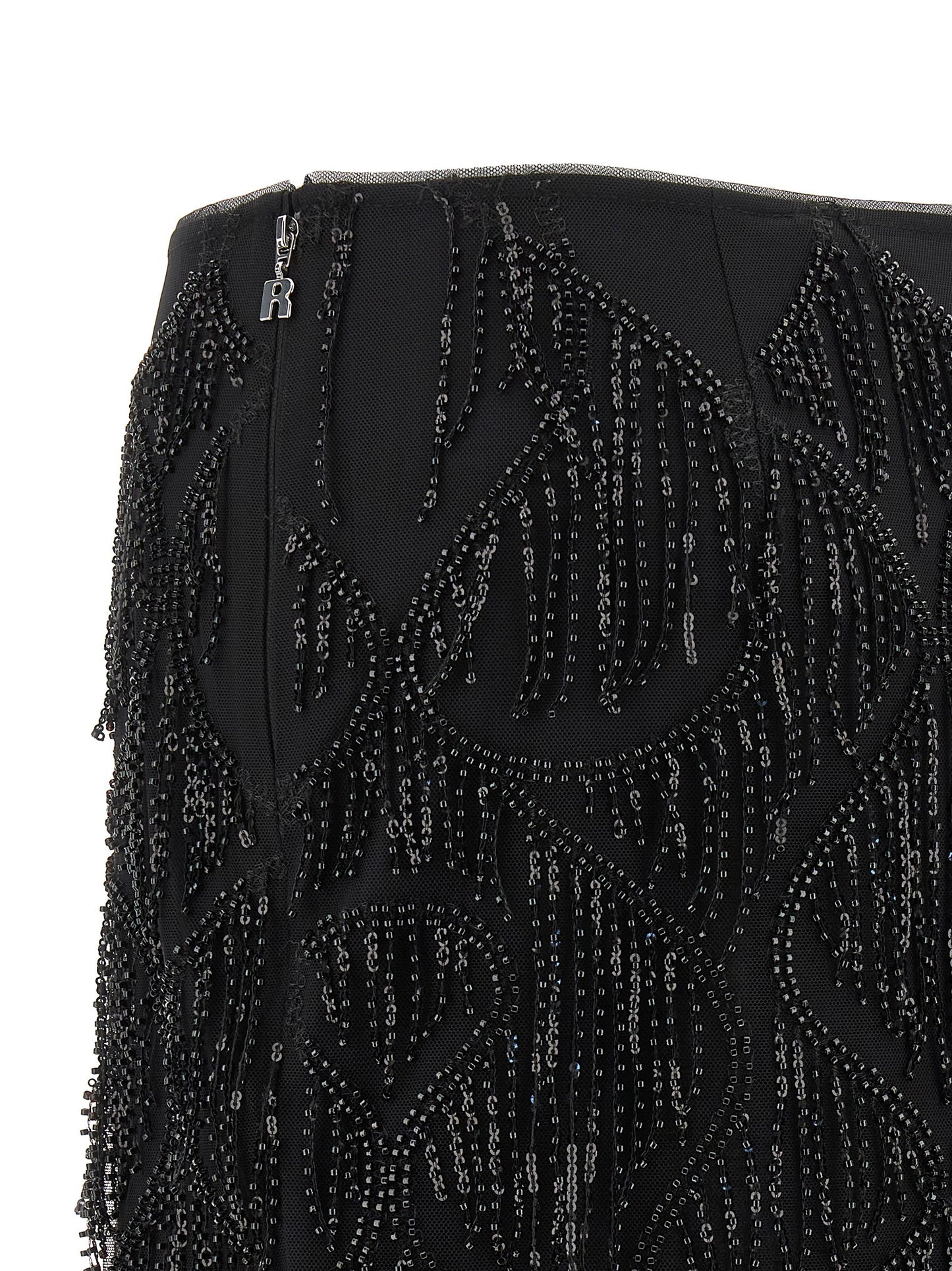 Beaded fringed skirt Skirts