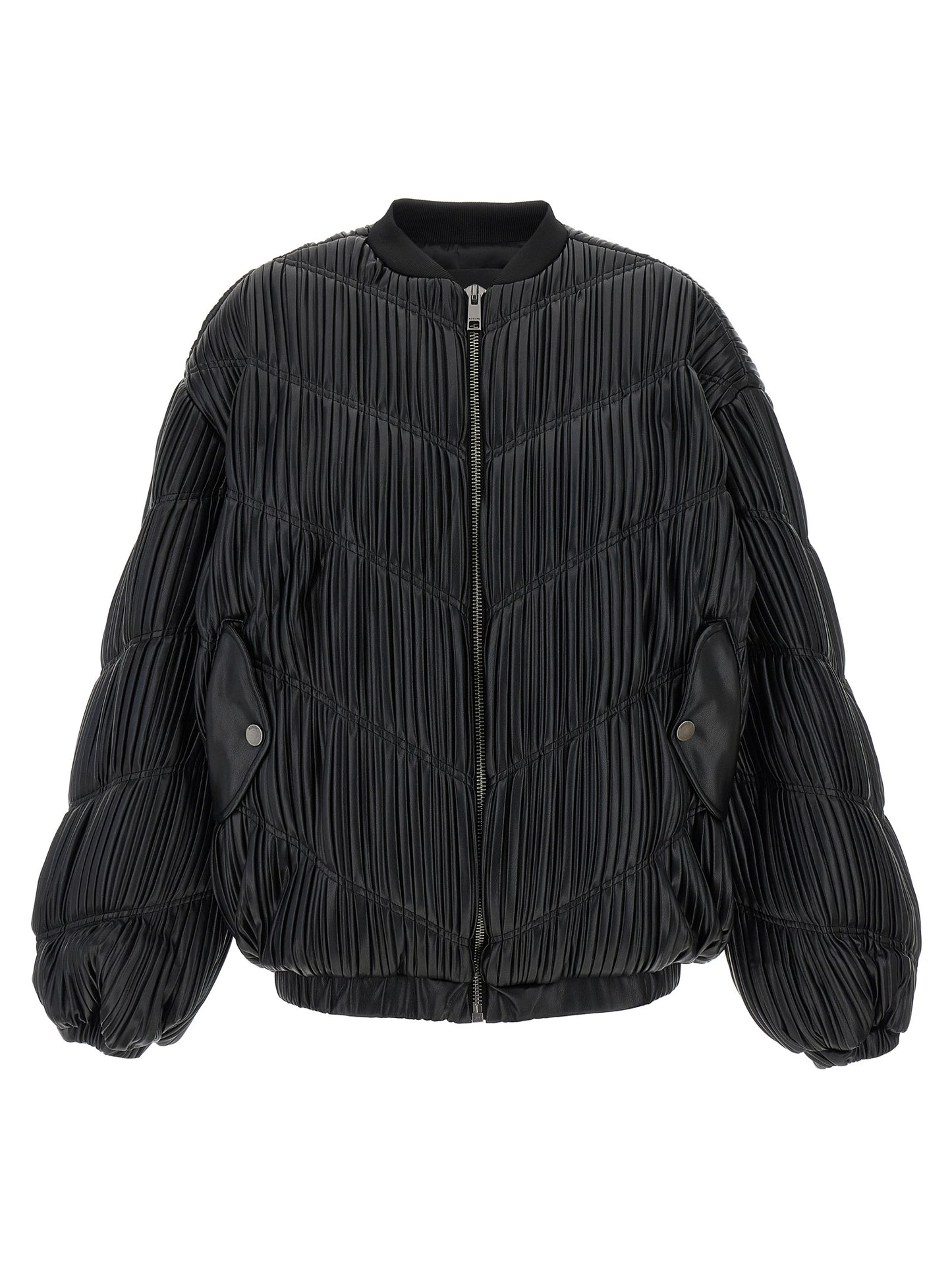 Pleated bomber jacket Down jacket, Parka, Casual jackets