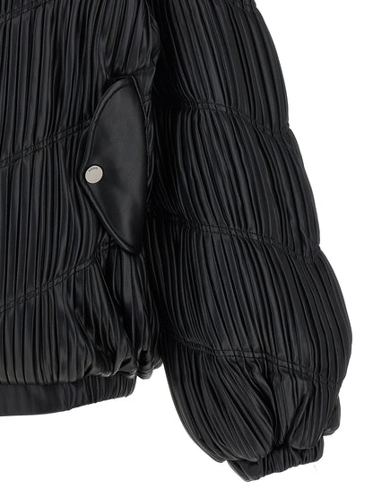 Pleated bomber jacket Down jacket, Parka, Casual jackets