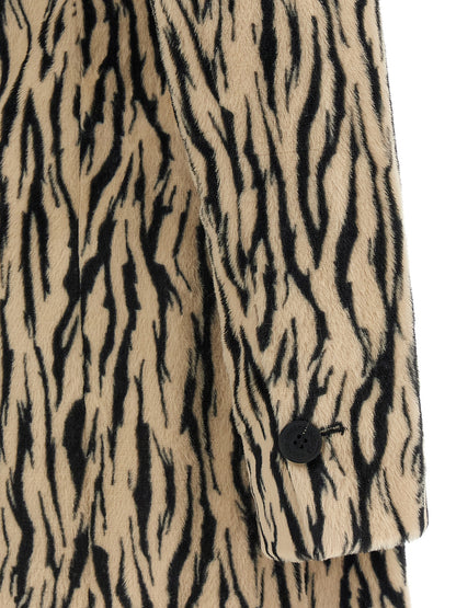 'Printed Faux Fur' coat Coats, trench coats