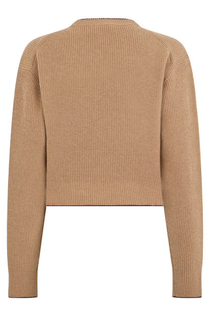 Wool and cashmere sweater with embroidery RTW