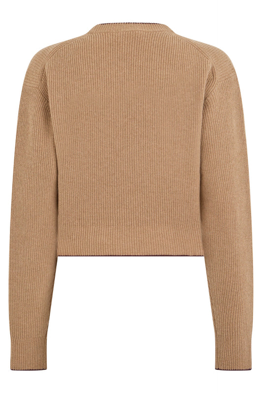 Wool and cashmere sweater with embroidery RTW