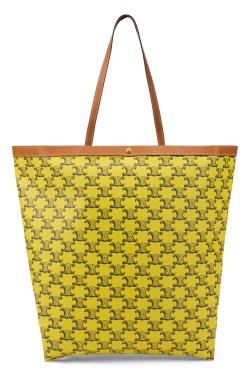 CELINE Flat medium fabric shopper triomphe