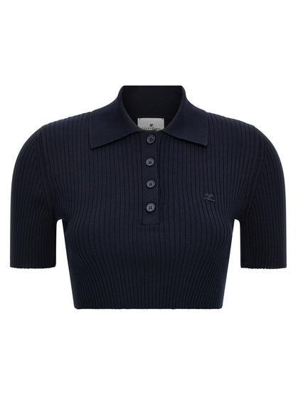 Ribbed polo shirt Polo