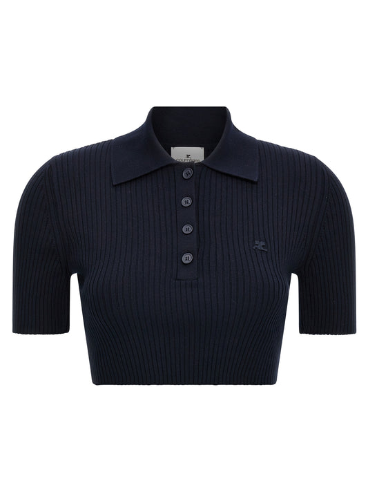 Ribbed polo shirt Polo