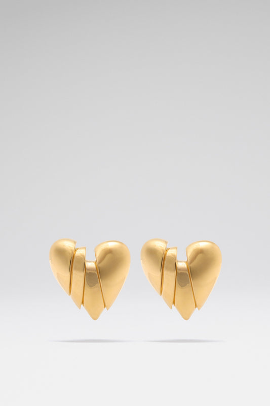Amina Muaddi Heartbreaker earring gold base