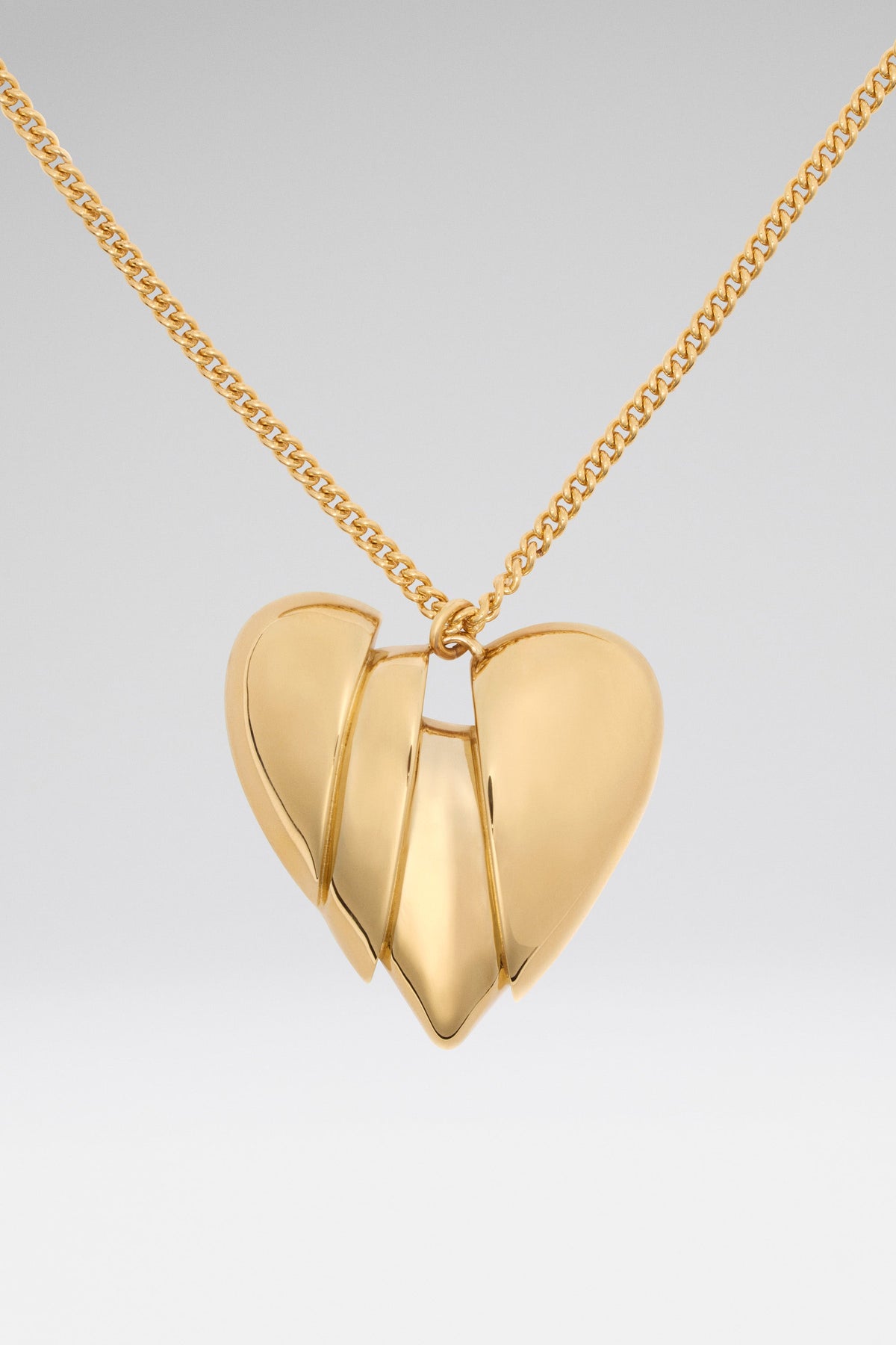 Amina Muaddi Heartbreaker necklace gold base