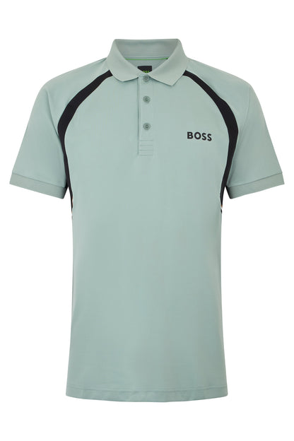 Slim fit polo in elastic fabric RTW