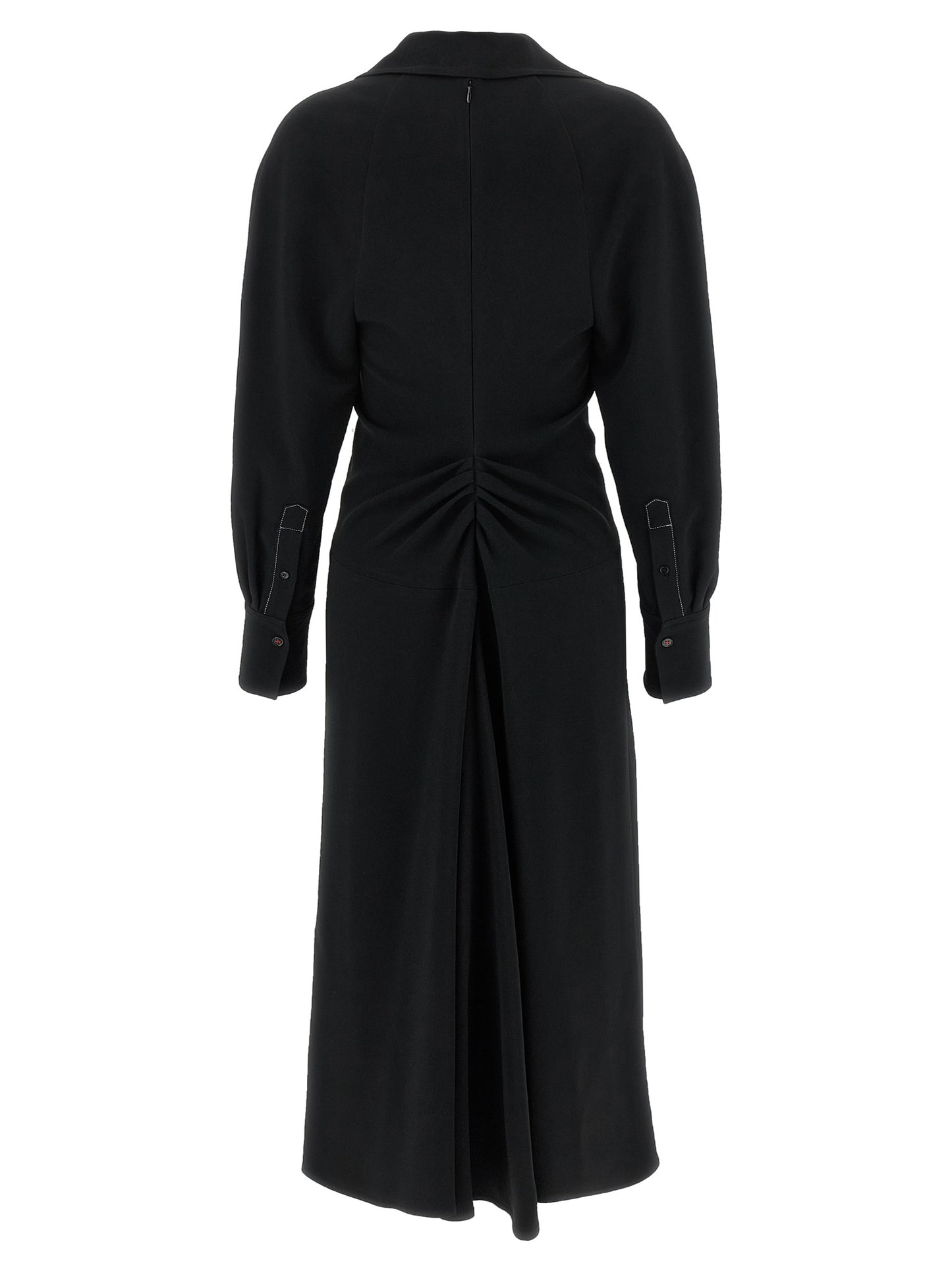 'Long Sleeve Polo Collar Midi' dress Dresses