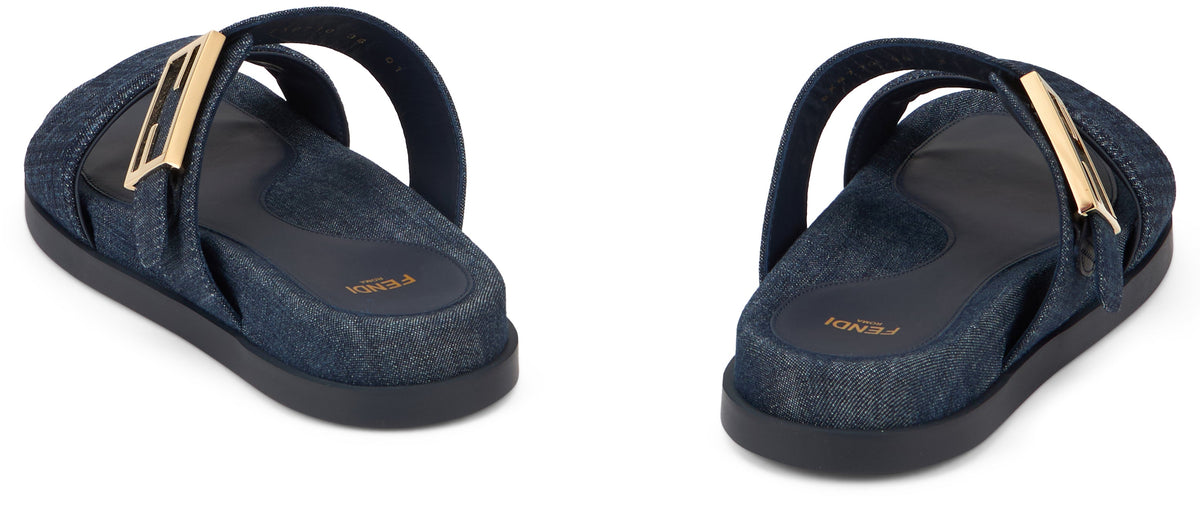 Slippers Fendi Feel in denim RTW