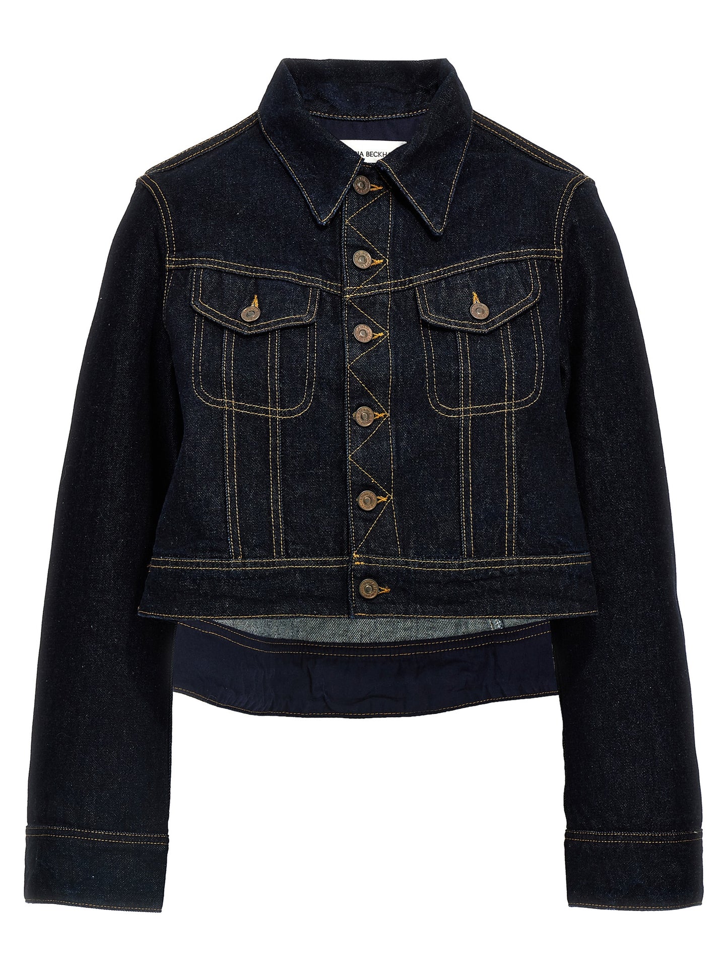 Denim cropped jacket Down jacket, Parka, Casual jackets