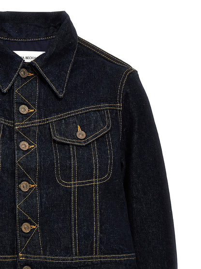 Denim cropped jacket Down jacket, Parka, Casual jackets