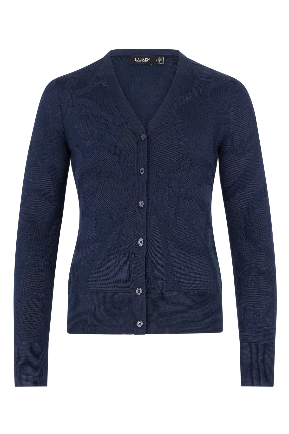 Cardigan With V-neck and Jacquard Pattern RTW