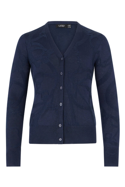 Cardigan With V-neck and Jacquard Pattern RTW