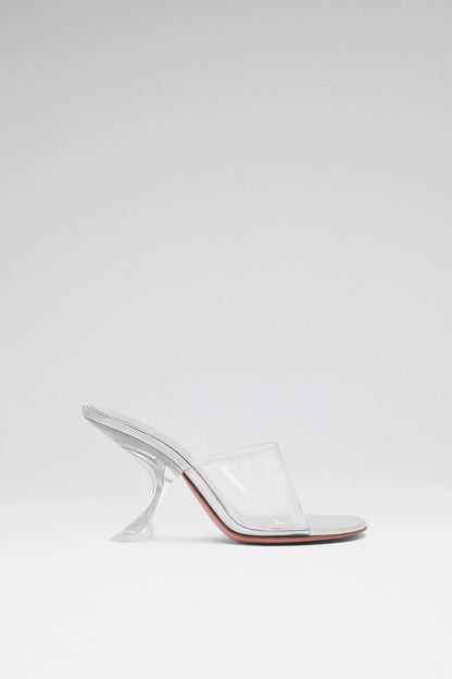 Amina Muaddi Taylor glass slipper 90 pvc transparent 90 mm