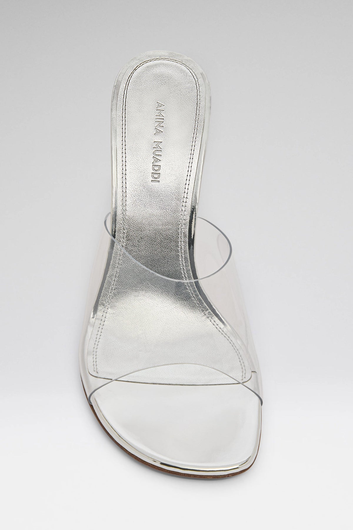 Amina Muaddi Taylor glass slipper 90 pvc transparent 90 mm slan