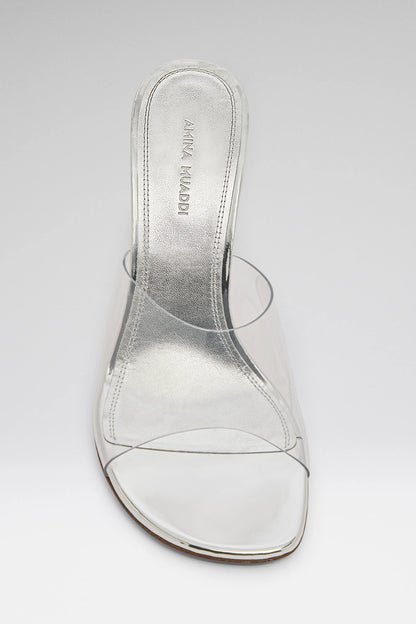 Amina Muaddi Taylor glass slipper 90 pvc transparent 90 mm slan