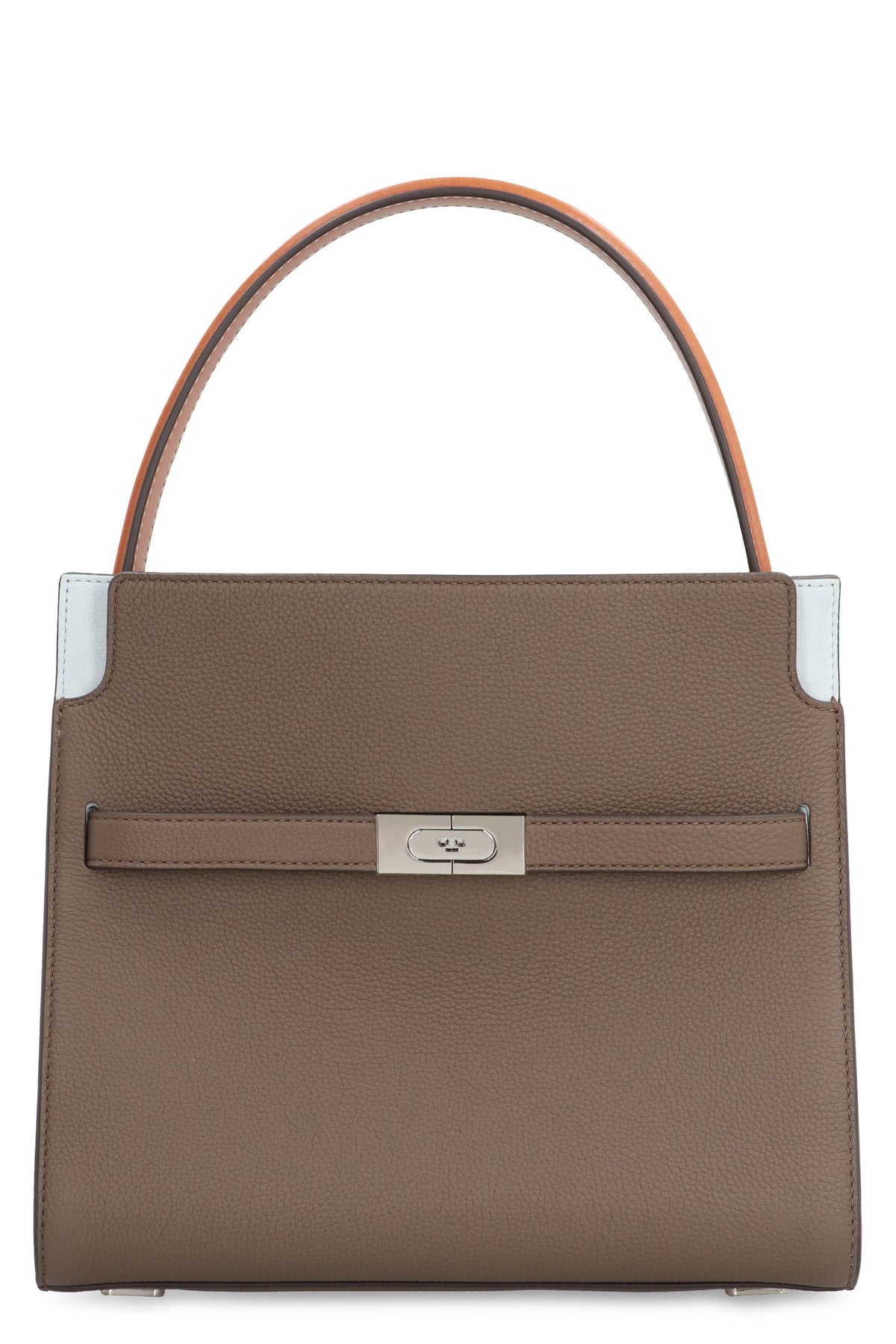 Tory Burch Lee radziwill pebbled color-block small double bag