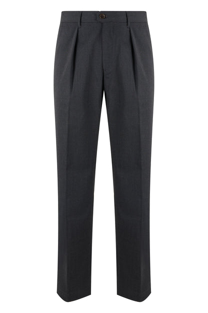 Trousers with pleats in wool blend RTW