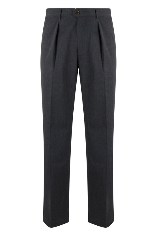 Trousers with pleats in wool blend RTW