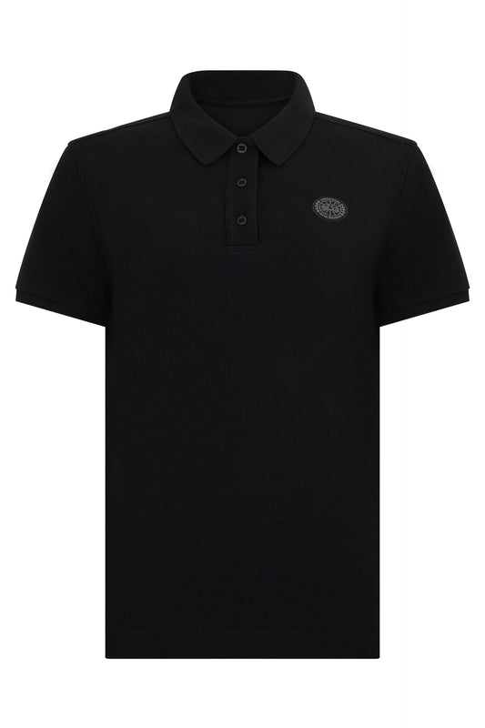 Canada Goose Black cotton polo with elegant logo