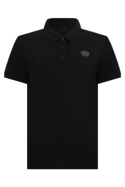 Canada Goose Black cotton polo with elegant logo