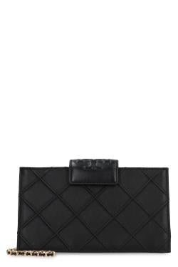 Tory Burch Fleming Leather wallet on chain