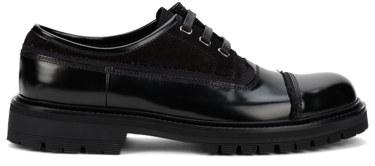 Leather and fabric shoes SHOES