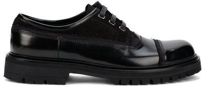 Leather and fabric shoes SHOES